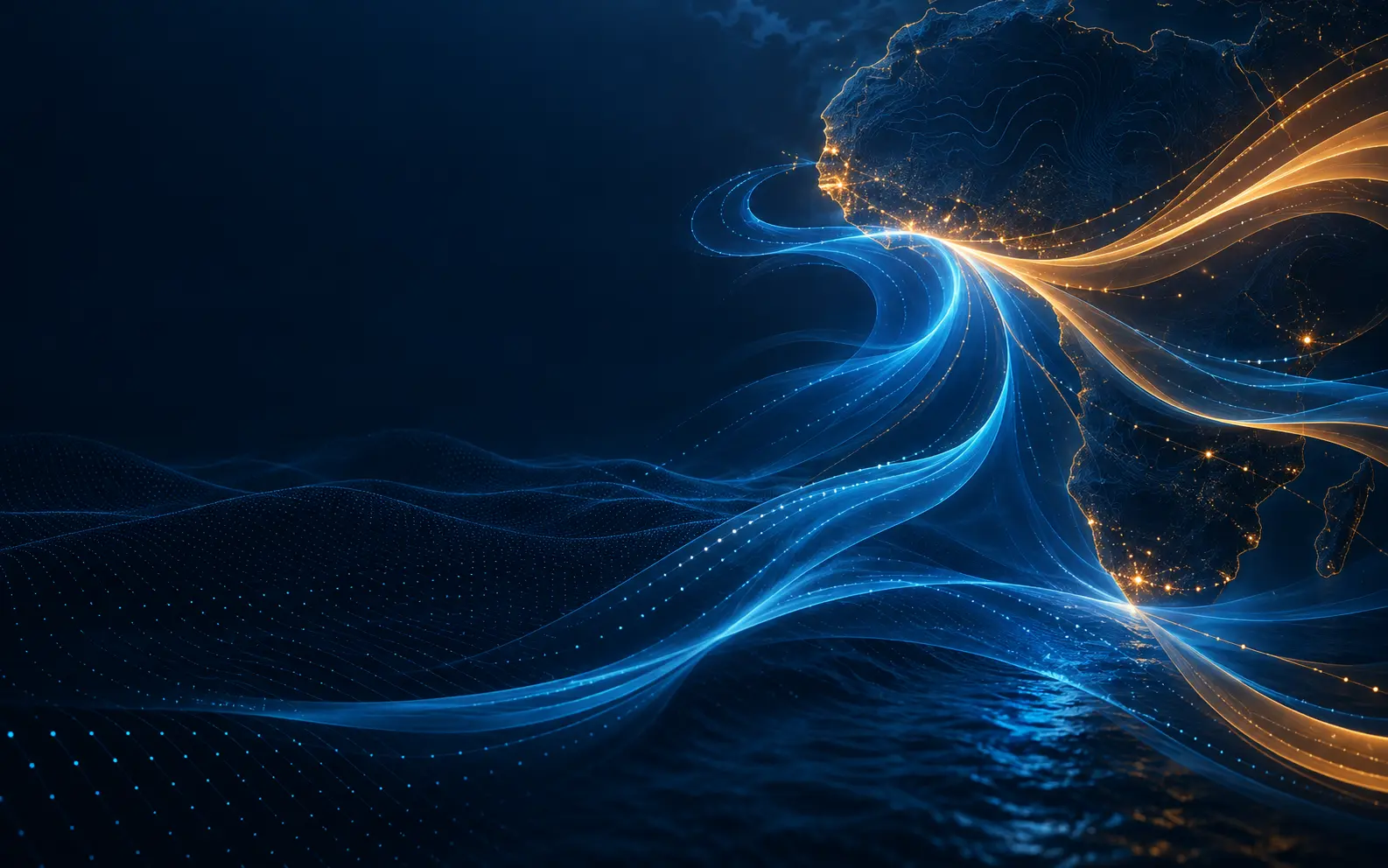 Digital connections flowing across Africa